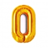 Balon foliowy złota cyfra 0