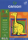 Blok rysunkowy A4 Canson Mix 15 kartek Dinozaur