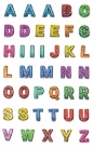 Naklejki dla dzieci Z Design - Alfabet, brokatowe (57295)