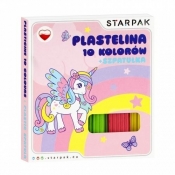Plastelina 10 kolorów falista ze szpatułką Unicorn