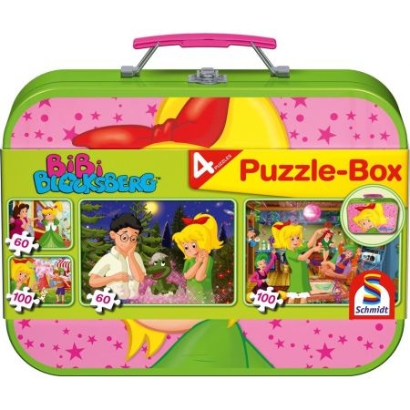 Puzzle 2x60 + 2x100 w walizce: Bibi Blocksberg