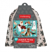 Mudpuppy, puzzle podróżne w woreczku - Pieski, 36 el.