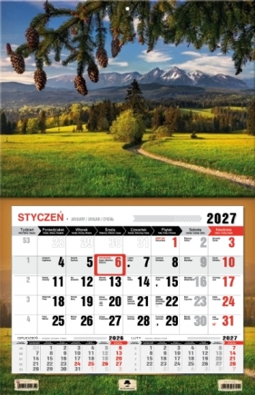 Kalendarz 2027 jednodzielny 3XL - Tatry
