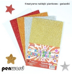 Naklejki piankowe gwiazdki 20,3x31,20cm 5szt