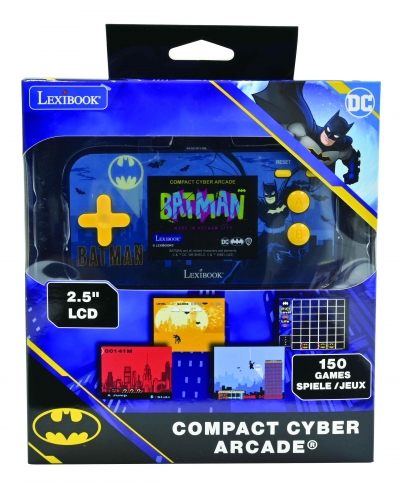 <img src='https://webimage.pl/pics/956/3/d3380743093956.jpg' style='height:440px' /> Konsola Batman Compact II Cyber Arcade Lexibook JL2367BAT