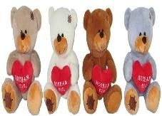 Miś z sercem 25cm MIX