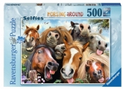 Puzzle 500 Selfies Wesołe konie