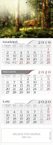 Kalendarz 2020 Trójdzielny Jeleń CRUX