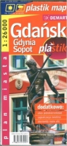 Gdańsk Gdynia Sopot 1:26 000 plan miasta laminowany