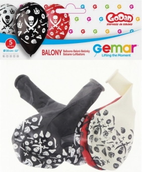 Balony Premium Piraci 12` 5 szt.