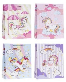 Torebka ozdobna 26x32x10cm hot-stamp mix ROZETTE