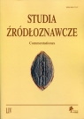 Studia źródłoznawcze Tom 54