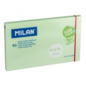 Karteczki samoprzylepne zielone MILAN SUPER STICKY PASTEL, 90k. (41721P790)