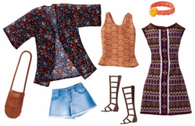 BARBIE Ubranka + akcesoria 2pak, Boho (FCT81)