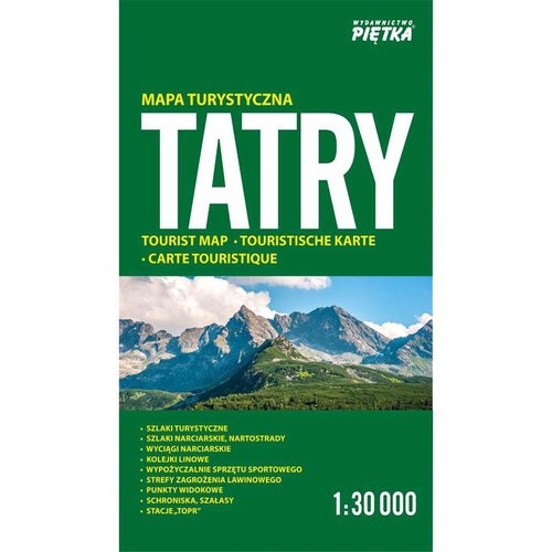 Tatry mapa turystyczna 1:30 000