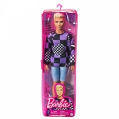 Lalka Barbie Ken Fashionistas blondyn bluza fioletowa (GYG88/HBV25)