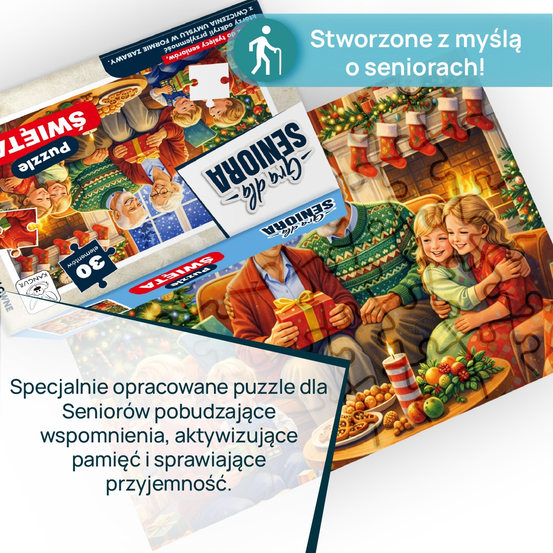 Gra dla Seniora. Puzzle Święta