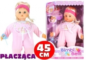 Płacząca lalka bobas w różowym uubranku + smoczek