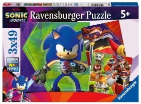 Ravensburger, Puzzle 3x49: Sonic Prime (5695) Wiek: 5+