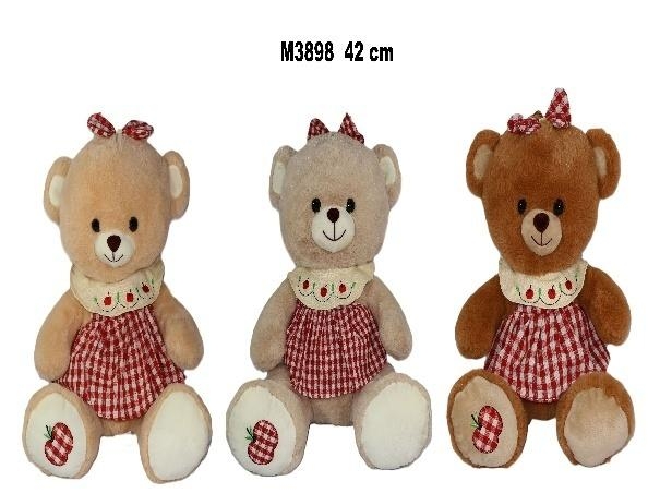 Miś w sukience 42cm MIX