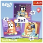 Trefl, Puzzle 3w1: Poznaj Bluey (34895)