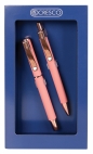 Komplet: Pióro + długopis Master w etui GB - różowy
