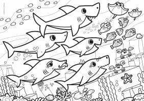 Puzzle HappyColor Double Face 60: Baby Shark (26095)