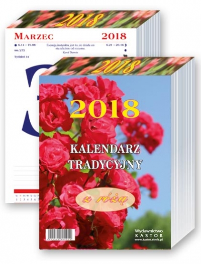 Kalendarz Zdzierak A5 Tradycyjny z różą 2018