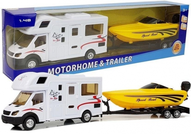 Camper z motorówką i napędem frykcyjnym 1:48
