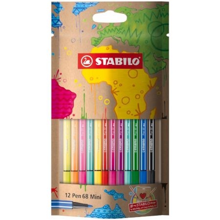 Flamastry Pen 68 Mini mySTABILOdesign - 12 kolorów