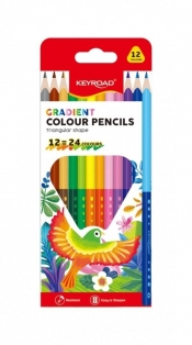 Kredki ołówkowe gradientowe 12 kolorów