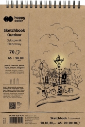 Happy Color, Szkicownik na spirali A5/70 ark - Plenerowy
