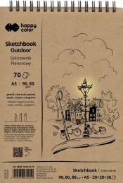 Happy Color, Szkicownik na spirali A5/70 ark - Plenerowy