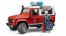 Samochód Land Rover Defender straż pożarna z figurką (BR-02596)