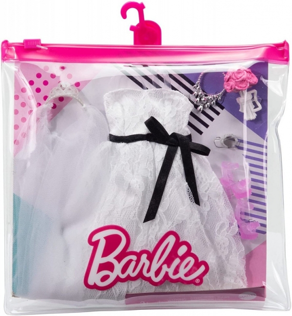 Ubranka Barbie Fashion Pack strój ślubny dla lalki Barbie GWF10 (GWB20/GWF10)