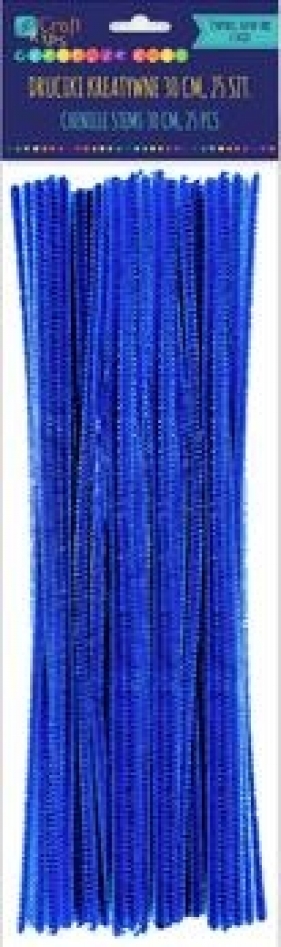 Druciki kreatywne 30 cm granatowe, 25 szt. (KSDR-026)