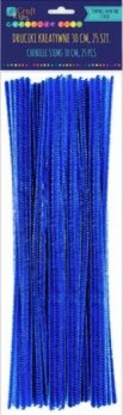 Druciki kreatywne 30 cm granatowe, 25 szt. (KSDR-026)