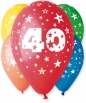 Balon gumowy Godan z nadrukiem 5 szt. mix 30 cm (GS110/40)