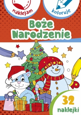 Boże Narodzenie. Naklejam i koloruję - Aleksander Małecki, Anna Wiśniewska