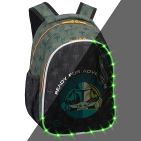 Coolpack, Plecak młodzieżowy Jimmy LED Disney Core - Mandalorian (F110781)