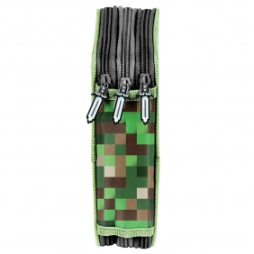 Piórnik trzykomorowy z wyposażeniem - Pixel Blocks