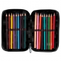 Piórnik trzykomorowy z wyposażeniem - Pixel Blocks