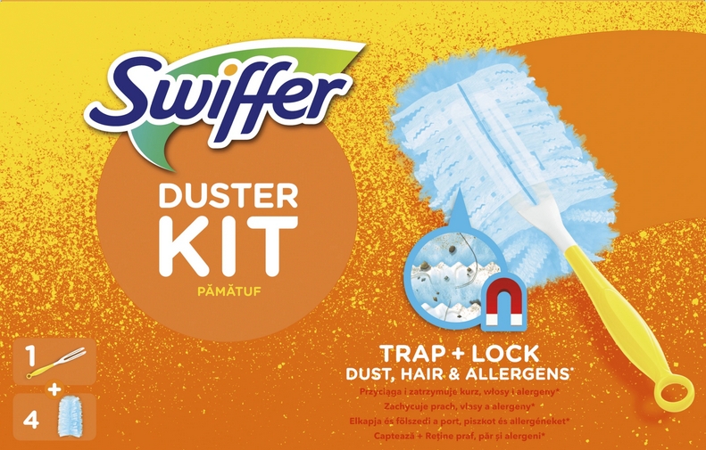 Swiffer Duster Kit, zestaw 1 + 4 (Uszkodzone opakowanie)
