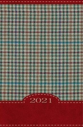 Terminarz 2021 B7 Kratka czerwona