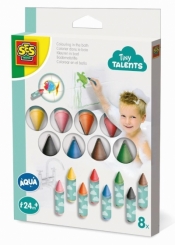 Kredki do malowania w kąpieli Aqua II, 8 kolorów