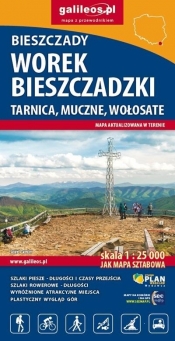 Mapa tur. - Worek Bieszczadzki, Tarnica... w.2022 - red. Grzegorz Zwoliński