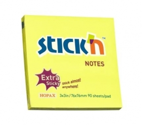Notes samoprz. extra sticky żółty neon 90 kart. - Stick'n
