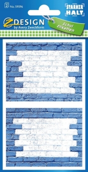 Naklejki na zeszyty niebieski mur (59596)