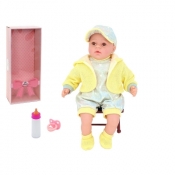 Lalka Adar bobas 45cm, smoczek + butelka, z dźwiękiem: śpiewa i mówi po polsku 450 mm (519961)