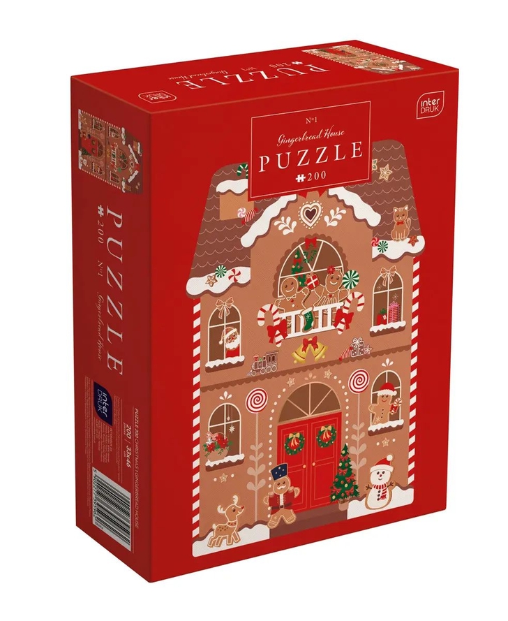 Puzzle 200: Shape Christmas 1 - Gingerbread House